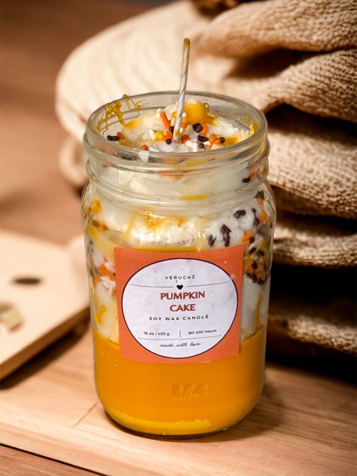Pumpkin Cake Candle